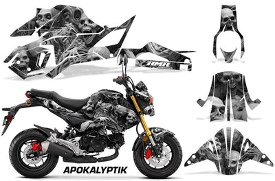 Silver Apokalyptik Design on a Honda Grom 125 Graphics Kit (2017–2020)