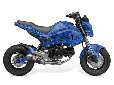 Blue Cryptic Camo Design on a Honda Grom 125 Graphics Kit (2017–2020)
