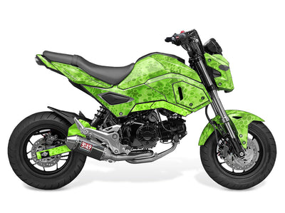 Green Cryptic Camo Design on a Honda Grom 125 Graphics Kit (2017–2020)