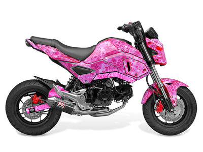 Pink Cryptic Camo Design installed on a Honda Grom 125 Graphics Kit (2017–2020)