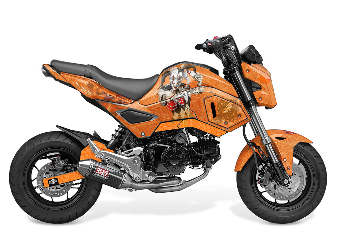 Orange Joker Design on a Honda Grom 125 Graphics Kit (2017–2020)