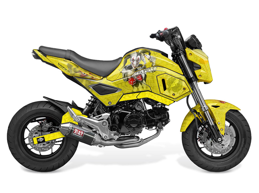 Yellow Joker Design on a Honda Grom 125 Graphics Kit (2017–2020)