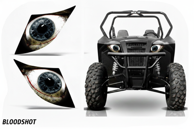Bloodshot headlight graphics - standalone decals and Arctic Cat Wildcat