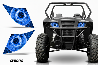 Cyborg Blue headlight graphics - standalone decals