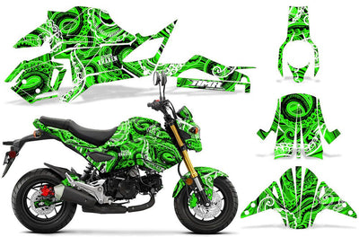 Psycho Kraken - Green Black Design on a Honda Grom 125 Graphics Kit (2017–2020)