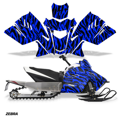 Zebra - Blue Background / Black design