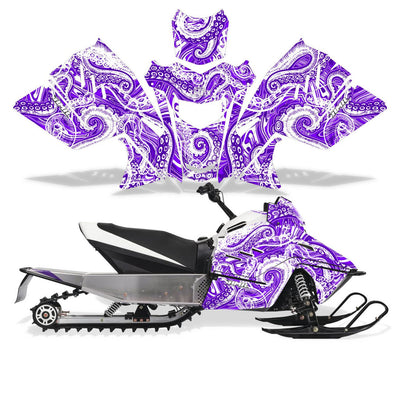 Psycho Kraken - Purple Background White Design