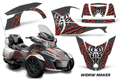 Widow Maker in Black Background Red Design
