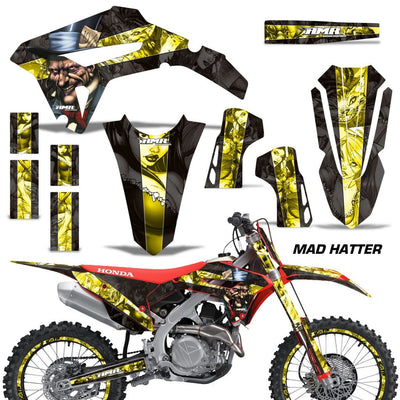 Motorcycle graphics kit, gold and yellow character graphic decals full-body set for CRF450R/RX