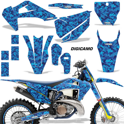 Digi Camo - Blue Design / Shown with Number Plate (Note: Number plate is additional)