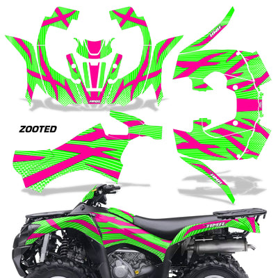 Zooted - Green Background Pink Design