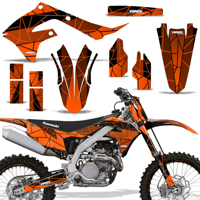 Geometrick - ORANGE background BLACK design