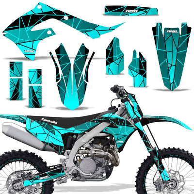 Geometrick - TEAL background BLACK design