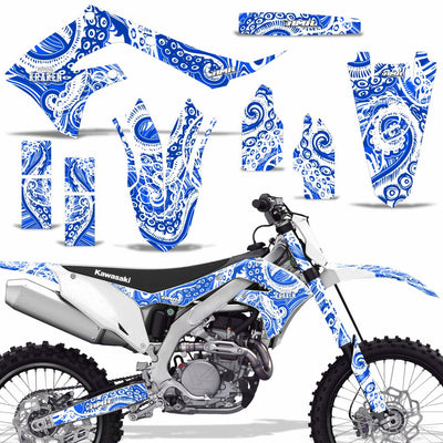 Psycho Kraken - Blue Background White Design