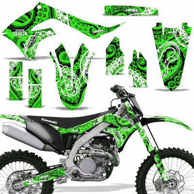 Psycho Kraken - Black Background Green Design