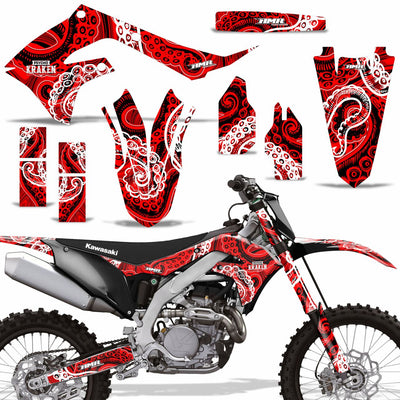 Psycho Kraken - Red Background Black Design