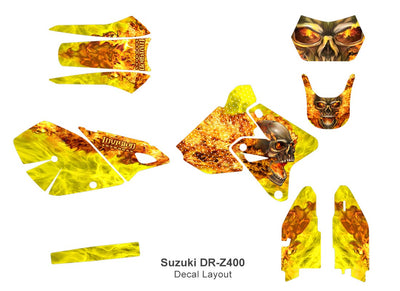 Nitro - YELLOW background Natural Fire design