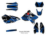 Racer X - Black Background, Blue Stripes
