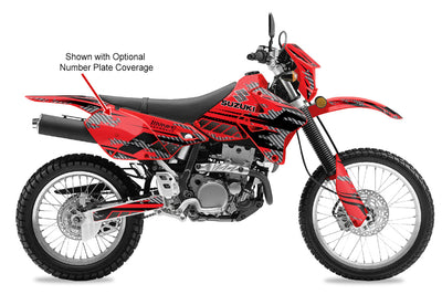 Racer X - Red Background, Black Stripes