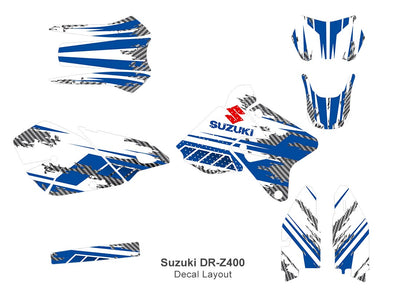 Racer X - White Background, Blue Stripes