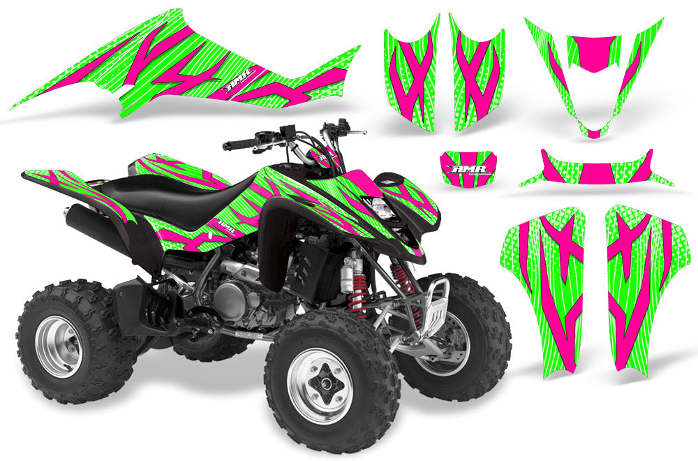Zooted - BRIGHT GREEN background PINK design