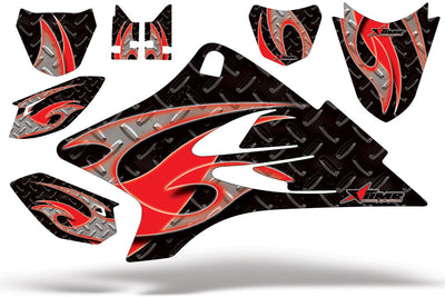 TTR50 (2006-2022) Tribal Flame - BLACK background Red design