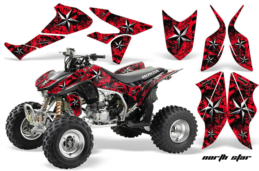 North Star - Red Background, White Design