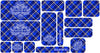 Plaid Sticker Set - Blue Design
