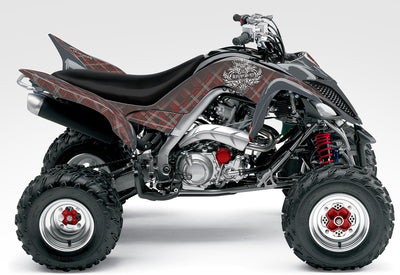 Invision Plaid - Silver & Dark Red Design