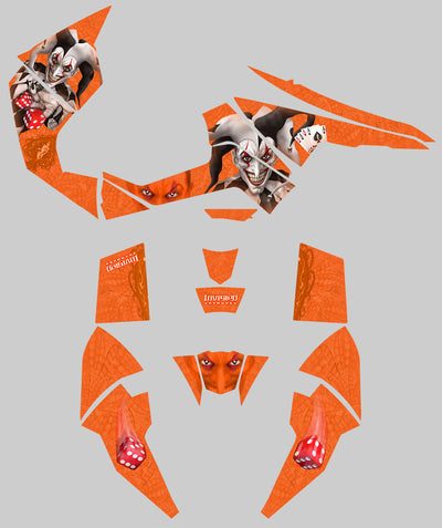 The Joker - Orange Background, Black & White Joker