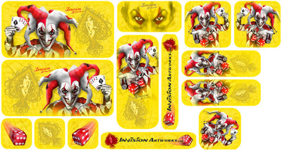 Yellow Background, Red & White Joker