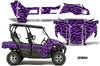 Zebra Girl - Purple Background Black Design