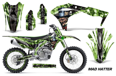 Mad Hatter - Green Background Black Design