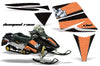 Ski Doo Rev '03-'09 Diamond Race Black Background Orange Design