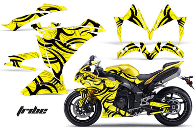 Yamaha R1 '10-'12 Tribe Yellow Background with Black Design