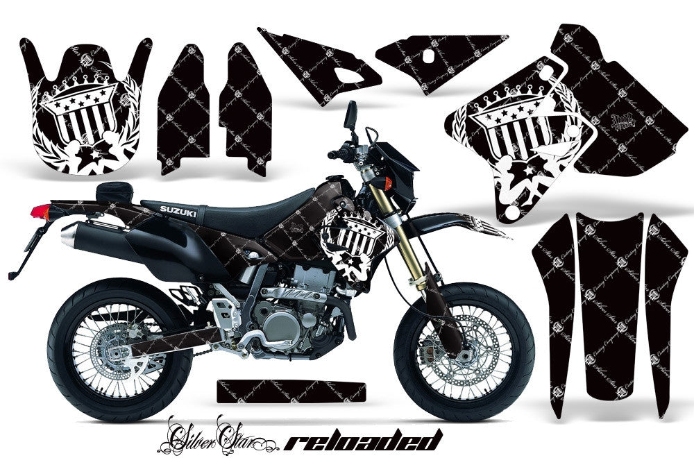 Reloaded - BLACK background WHITE design