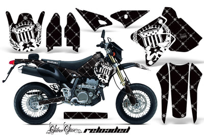 Reloaded - BLACK background WHITE design
