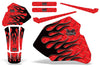 Diamond Flames - Red Background Black Design (85-00)