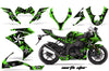 Kawasaki ZX10 Ninja '08-'09 North Star Green Background White Design