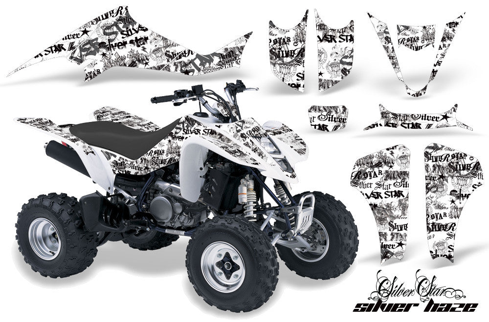 Silver Haze White Background Black Design
