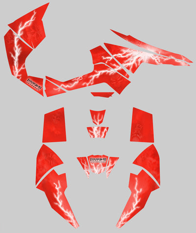 Ride the Lightning - Red Background, White Design