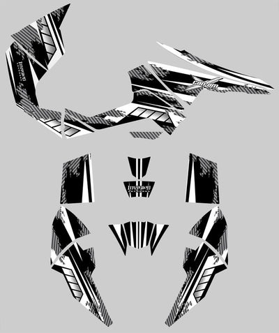 Racer X - Black Background, White Design