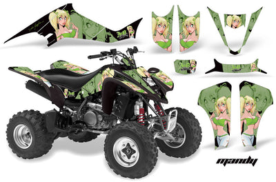 Mandy - Black Background Green Design