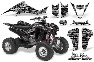 Silver Haze - Black Background White Design
