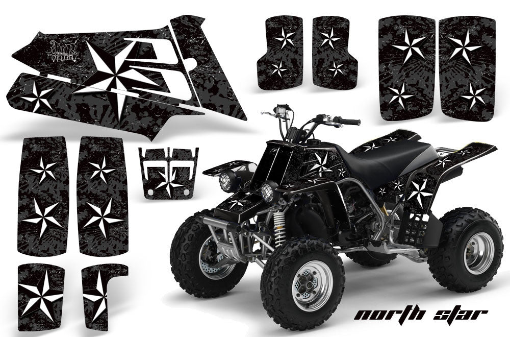 North Star - Black Background, White Design