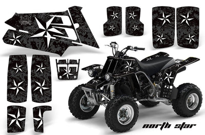 North Star - Black Background, White Design