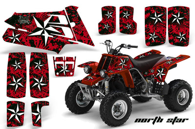 North Star - Red Background, White Design