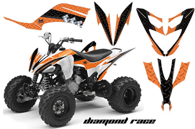 Diamond Race - Orange Background Black Design