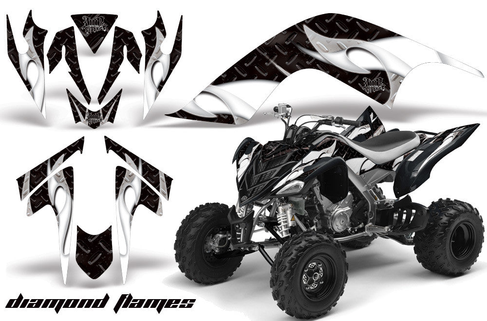 Tribal Flame - Black Background White Design
