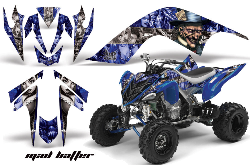 Mad Hatter - Blue Background Silver Design